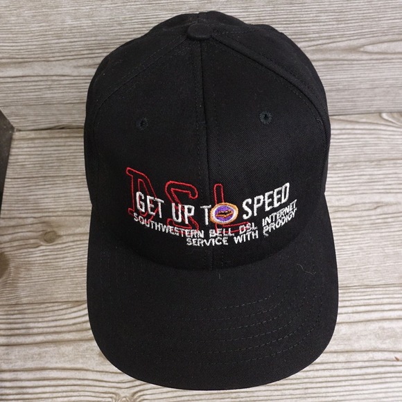 VINTAGE DSL INTERNET GET UP TO SPEED SOUTHWESTERN BELL SNAPBACK HAT CAP USA MADE - Picture 3 of 9